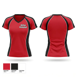 Womens Short Sleeve Vneck Shirt, Holton Volleyball, Women's Volleyball, Teamtime, Team time, sublimation, custom sports apparel, team uniforms, spirit wear, spiritwear, sports uniforms, custom shirts, team store, custom team store, fundraiser sports, apparel fundraiser
