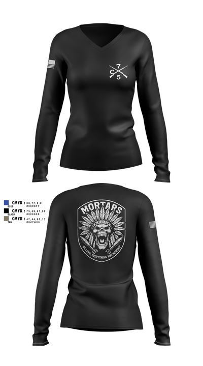 Carnage 79980273 Women's Long Sleeve V-neck Shirt - 2