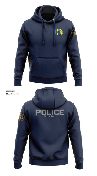 Hoodie, Butler Police Department, Police, Teamtime, Team time, sublimation, custom sports apparel, team uniforms, spirit wear, spiritwear, sports uniforms, custom shirts, team store, custom team store, fundraiser sports, apparel fundraiser