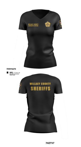 Womens Short Sleeve Vneck Shirt, Willacy County Sheriff's Office, Police, Teamtime, Team time, sublimation, custom sports apparel, team uniforms, spirit wear, spiritwear, sports uniforms, custom shirts, team store, custom team store, fundraiser sports, apparel fundraiser