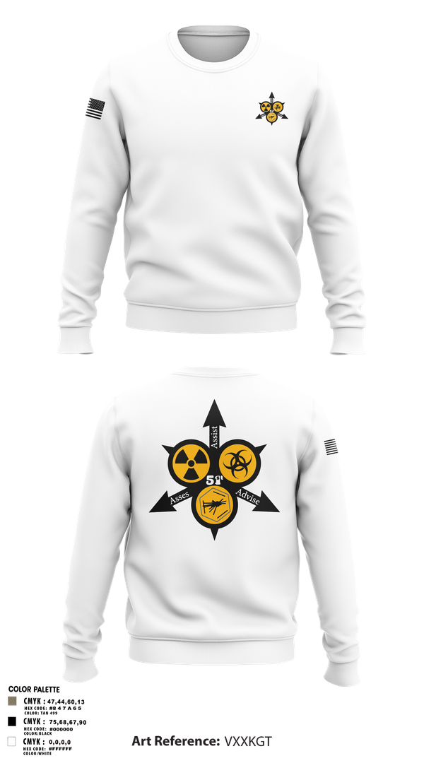 Crew Neck Sweatshirt, 51st WMD-CST, , Teamtime, Team time, sublimation, custom sports apparel, team uniforms, spirit wear, spiritwear, sports uniforms, custom shirts, team store, custom team store, fundraiser sports, apparel fundraiser