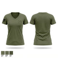 28 94603675 Women's Short Sleeve V-neck Shirt - 1