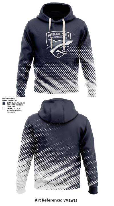 Santa Cruz City Youth Soccer Club 40534933 Hoodie - 1