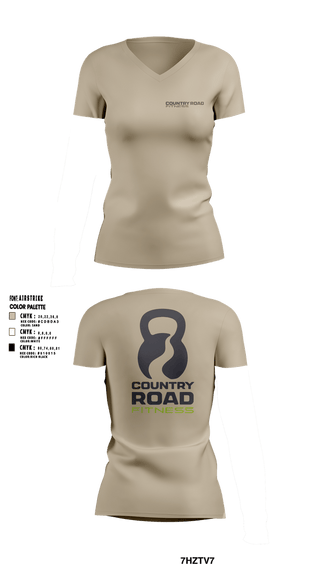Womens Short Sleeve Vneck Shirt, Country Road Fitness, , Teamtime, Team time, sublimation, custom sports apparel, team uniforms, spirit wear, spiritwear, sports uniforms, custom shirts, team store, custom team store, fundraiser sports, apparel fundraiser