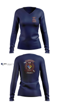 Lansing Fire Dept - Station 4 Women's Long Sleeve V-neck Shirt - 13