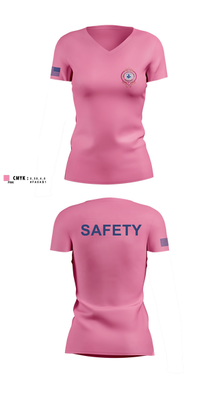 RCSD ROCHESTER NY 52361743 Women's Short Sleeve V-neck Shirt - 1