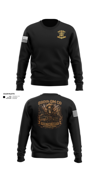 Crew Neck Sweatshirt, 880th QM CO, Army, Teamtime, Team time, sublimation, custom sports apparel, team uniforms, spirit wear, spiritwear, sports uniforms, custom shirts, team store, custom team store, fundraiser sports, apparel fundraiser