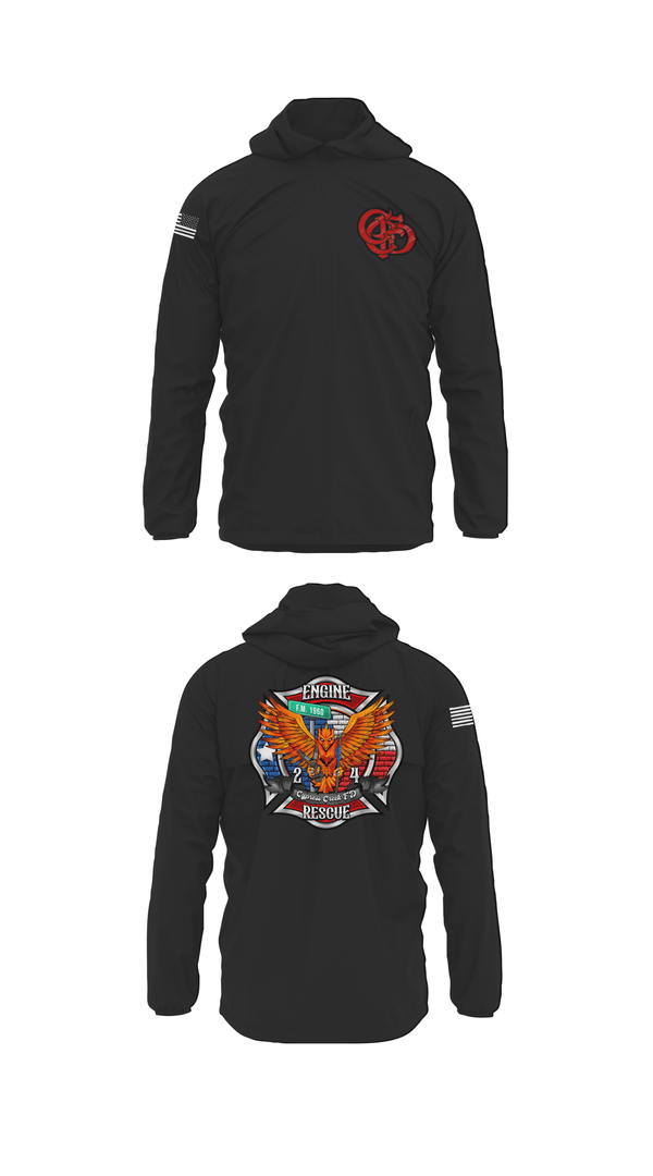 Windbreaker, Cy Creek Fire 24, Fire Department, Teamtime, Team time, sublimation, custom sports apparel, team uniforms, spirit wear, spiritwear, sports uniforms, custom shirts, team store, custom team store, fundraiser sports, apparel fundraiser