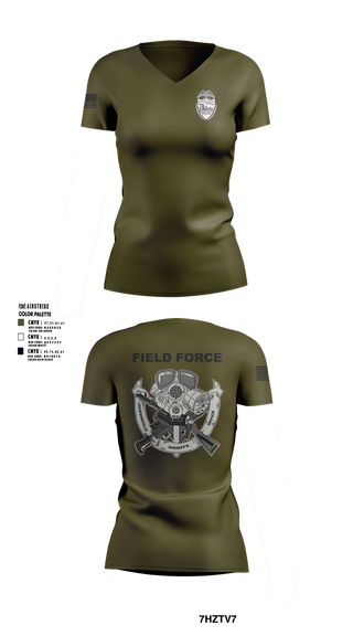 Womens Short Sleeve Vneck Shirt, JSO mobile field force, Police, Teamtime, Team time, sublimation, custom sports apparel, team uniforms, spirit wear, spiritwear, sports uniforms, custom shirts, team store, custom team store, fundraiser sports, apparel fundraiser