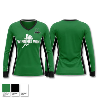 Womens Long Sleeve Vneck Shirt, Mabank, Cross Country, Teamtime, Team time, sublimation, custom sports apparel, team uniforms, spirit wear, spiritwear, sports uniforms, custom shirts, team store, custom team store, fundraiser sports, apparel fundraiser