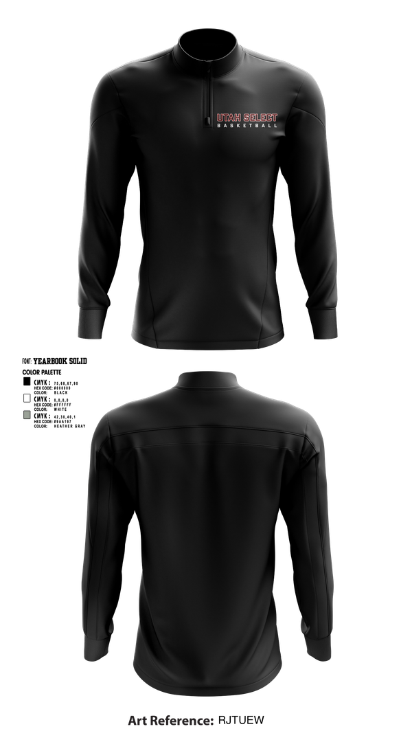 Quarter Zip Jacket, Utah Select Basketball, Cheer, Teamtime, Team time, sublimation, custom sports apparel, team uniforms, spirit wear, spiritwear, sports uniforms, custom shirts, team store, custom team store, fundraiser sports, apparel fundraiser