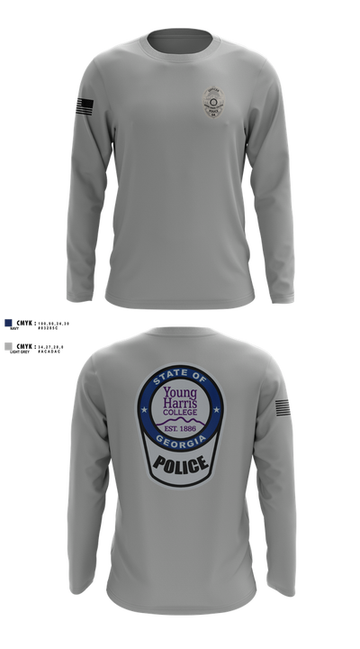 Young Harris College Police Department 23212207 Long Sleeve Performance Shirt 2