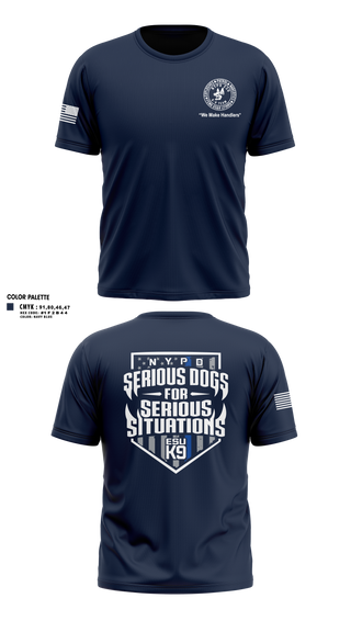 Old School Cotton Feel Shirt, NYPD ESU K9, Police, Teamtime, Team time, sublimation, custom sports apparel, team uniforms, spirit wear, spiritwear, sports uniforms, custom shirts, team store, custom team store, fundraiser sports, apparel fundraiser