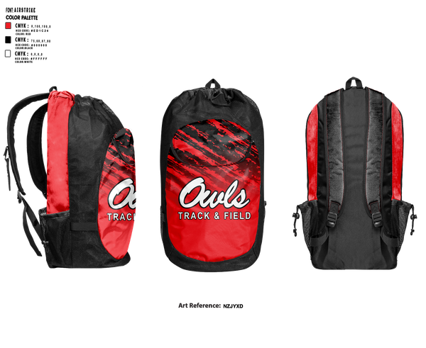 Gear Bag, ELGIN, Track & Field, Teamtime, Team time, sublimation, custom sports apparel, team uniforms, spirit wear, spiritwear, sports uniforms, custom shirts, team store, custom team store, fundraiser sports, apparel fundraiser