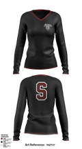 Sobrato HS Bulldogs 65561027 Women's Long Sleeve V-neck Shirt - 3