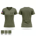 1st LAAD alpha battery Women's Short Sleeve V-neck Shirt - 1