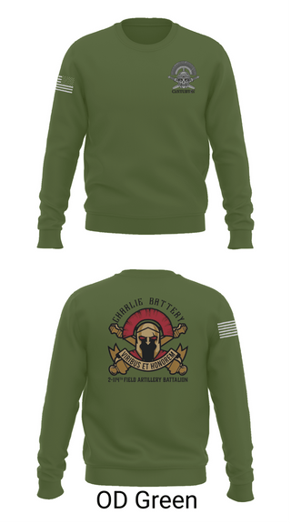 Crew Neck Sweatshirt, Charlie BTRY 2-114th FA, , Teamtime, Team time, sublimation, custom sports apparel, team uniforms, spirit wear, spiritwear, sports uniforms, custom shirts, team store, custom team store, fundraiser sports, apparel fundraiser