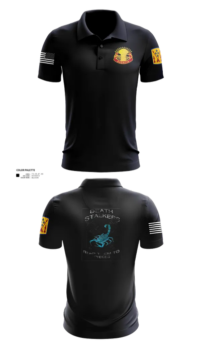 5-4 ADA A BTRY 3rd PLT 45345597 Short Sleeve Performance Polo - 11