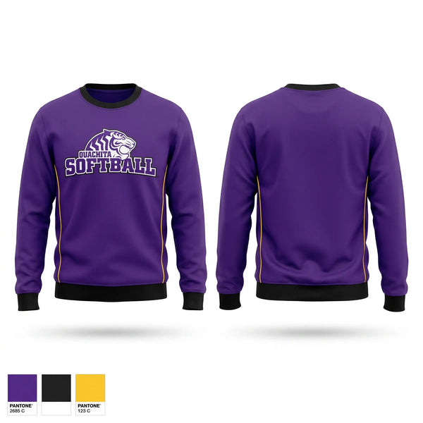 Crew Neck Sweatshirt, Ouachita Tigers, Softball, Teamtime, Team time, sublimation, custom sports apparel, team uniforms, spirit wear, spiritwear, sports uniforms, custom shirts, team store, custom team store, fundraiser sports, apparel fundraiser