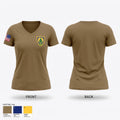 Joint Force Headquarters - Maine Army National Guard Women's Short Sleeve V-neck Shirt - 1