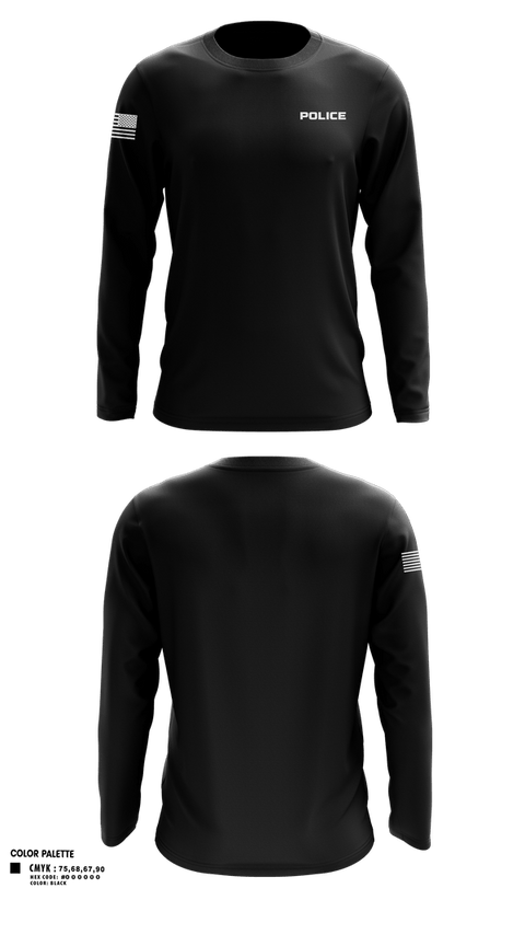 Long Sleeve Performance Shirt, POLICE, Police, Teamtime, Team time, sublimation, custom sports apparel, team uniforms, spirit wear, spiritwear, sports uniforms, custom shirts, team store, custom team store, fundraiser sports, apparel fundraiser