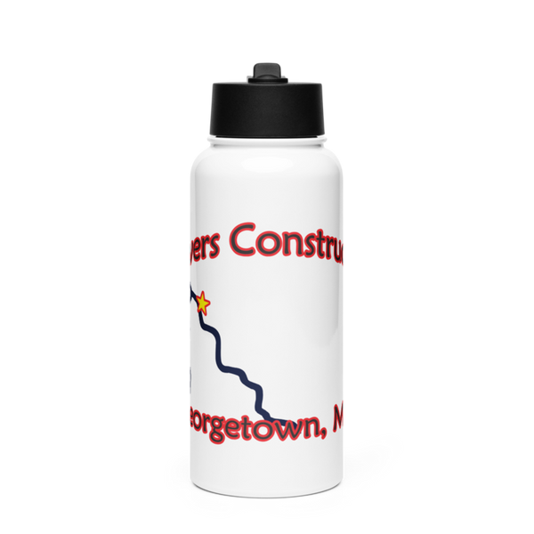 2 Rivers Construction 34736073 Stainless Steel Water Bottle with a Straw Lid