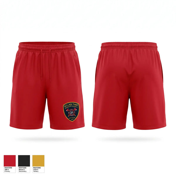 Athletic Shorts With Pockets, Atlas Township Fire Department, Fire Department, Teamtime, Team time, sublimation, custom sports apparel, team uniforms, spirit wear, spiritwear, sports uniforms, custom shirts, team store, custom team store, fundraiser sports, apparel fundraiser