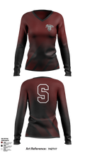 Sobrato HS Bulldogs 65561027 Women's Long Sleeve V-neck Shirt - 1