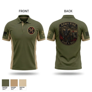 Short Sleeve Performance Polo, ARMY FIRE, Fire Department, Teamtime, Team time, sublimation, custom sports apparel, team uniforms, spirit wear, spiritwear, sports uniforms, custom shirts, team store, custom team store, fundraiser sports, apparel fundraiser
