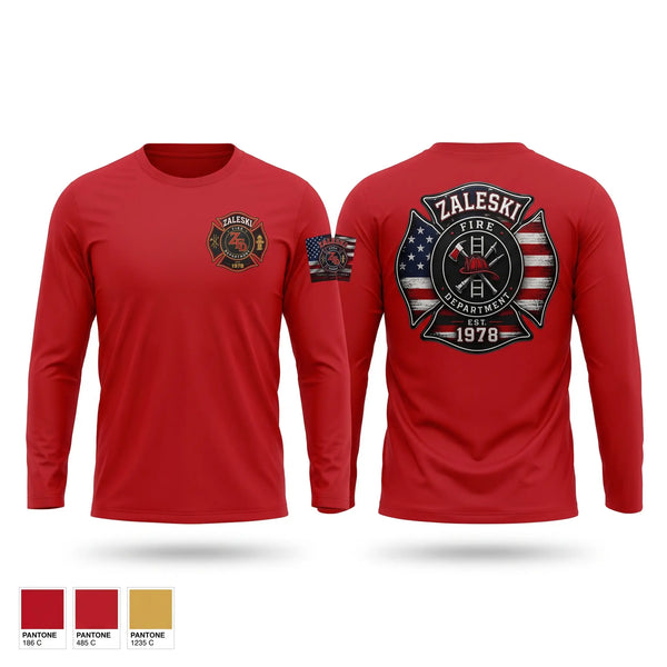 Long Sleeve Performance Shirt, Zaleski fire department, Fire Department, Teamtime, Team time, sublimation, custom sports apparel, team uniforms, spirit wear, spiritwear, sports uniforms, custom shirts, team store, custom team store, fundraiser sports, apparel fundraiser
