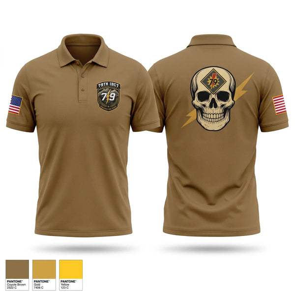 Short Sleeve Performance Polo, HHC 79TH IBCT, National Guard, Teamtime, Team time, sublimation, custom sports apparel, team uniforms, spirit wear, spiritwear, sports uniforms, custom shirts, team store, custom team store, fundraiser sports, apparel fundraiser