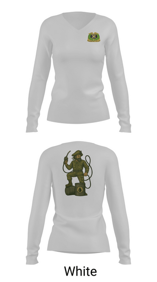Womens Long Sleeve Vneck Shirt, 877th Quartermaster Company, Army, Teamtime, Team time, sublimation, custom sports apparel, team uniforms, spirit wear, spiritwear, sports uniforms, custom shirts, team store, custom team store, fundraiser sports, apparel fundraiser