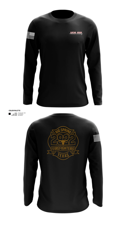 Long Sleeve Performance Shirt, Local 2922, Fire Department, Teamtime, Team time, sublimation, custom sports apparel, team uniforms, spirit wear, spiritwear, sports uniforms, custom shirts, team store, custom team store, fundraiser sports, apparel fundraiser