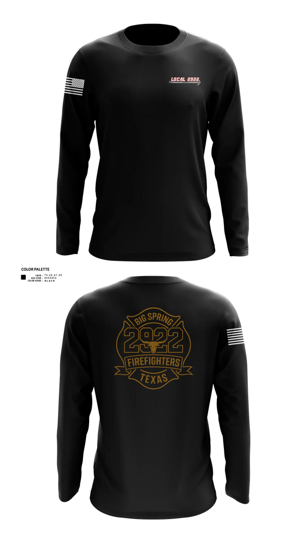 Long Sleeve Performance Shirt, Local 2922, Fire Department, Teamtime, Team time, sublimation, custom sports apparel, team uniforms, spirit wear, spiritwear, sports uniforms, custom shirts, team store, custom team store, fundraiser sports, apparel fundraiser