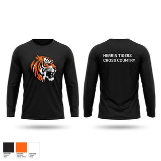 Long Sleeve Performance Shirt, HERRIN TIGERS, Cross Country, Teamtime, Team time, sublimation, custom sports apparel, team uniforms, spirit wear, spiritwear, sports uniforms, custom shirts, team store, custom team store, fundraiser sports, apparel fundraiser