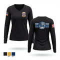 IRS-CI 1946798 Women's Long Sleeve V-neck Shirt - 1