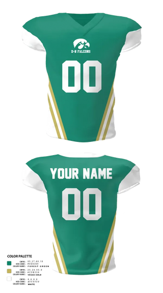Football Jersey, D-R Falcons, , Teamtime, Team time, sublimation, custom sports apparel, team uniforms, spirit wear, spiritwear, sports uniforms, custom shirts, team store, custom team store, fundraiser sports, apparel fundraiser