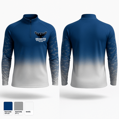 Heights wrestling club 68188904 Quarter Zip Jacket - 1