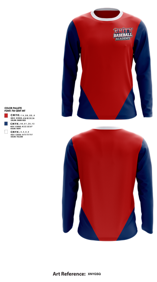 Long Sleeve Performance Shirt, Unity Baseball Academy, Baseball, Teamtime, Team time, sublimation, custom sports apparel, team uniforms, spirit wear, spiritwear, sports uniforms, custom shirts, team store, custom team store, fundraiser sports, apparel fundraiser