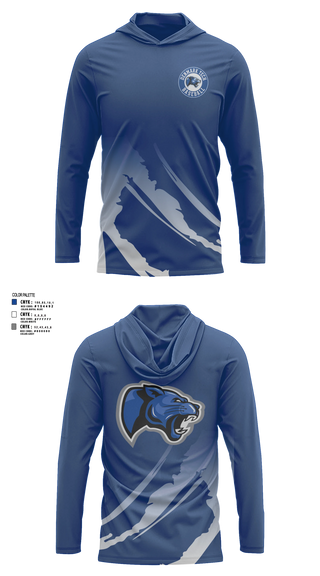 Long Sleeve Performance Shirt with hood, Denmark Tech Panthers, Baseball, Teamtime, Team time, sublimation, custom sports apparel, team uniforms, spirit wear, spiritwear, sports uniforms, custom shirts, team store, custom team store, fundraiser sports, apparel fundraiser
