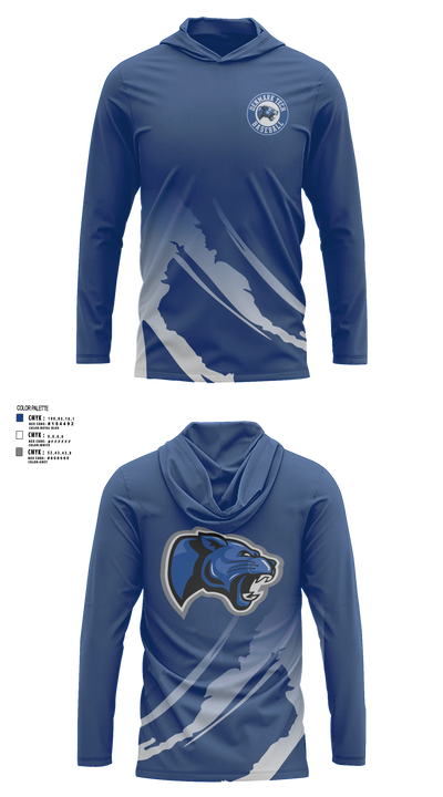 Denmark Tech Panthers Long Sleeve Performance Shirt with hood - 7