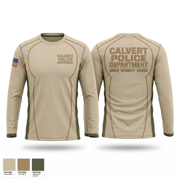 Long Sleeve Performance Shirt, CALVERT POLICE DEPARTMENT, Police, Teamtime, Team time, sublimation, custom sports apparel, team uniforms, spirit wear, spiritwear, sports uniforms, custom shirts, team store, custom team store, fundraiser sports, apparel fundraiser