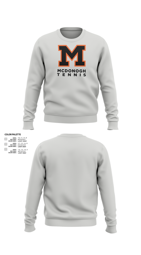 Crew Neck Sweatshirt, Mcdonogh Girls Tennis, Tennis, Teamtime, Team time, sublimation, custom sports apparel, team uniforms, spirit wear, spiritwear, sports uniforms, custom shirts, team store, custom team store, fundraiser sports, apparel fundraiser