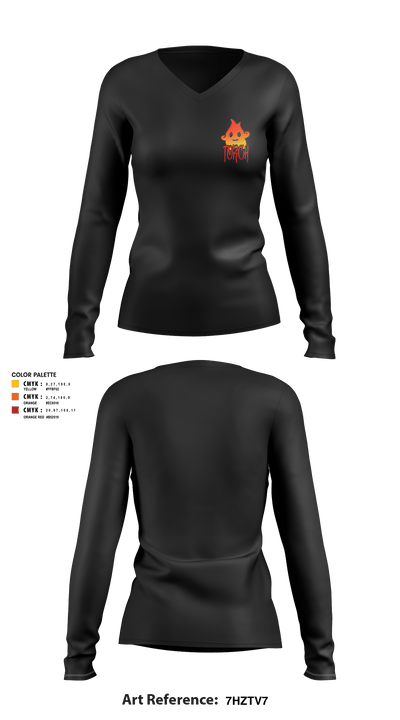 Torch 1756275 Women's Long Sleeve V-neck Shirt - 3