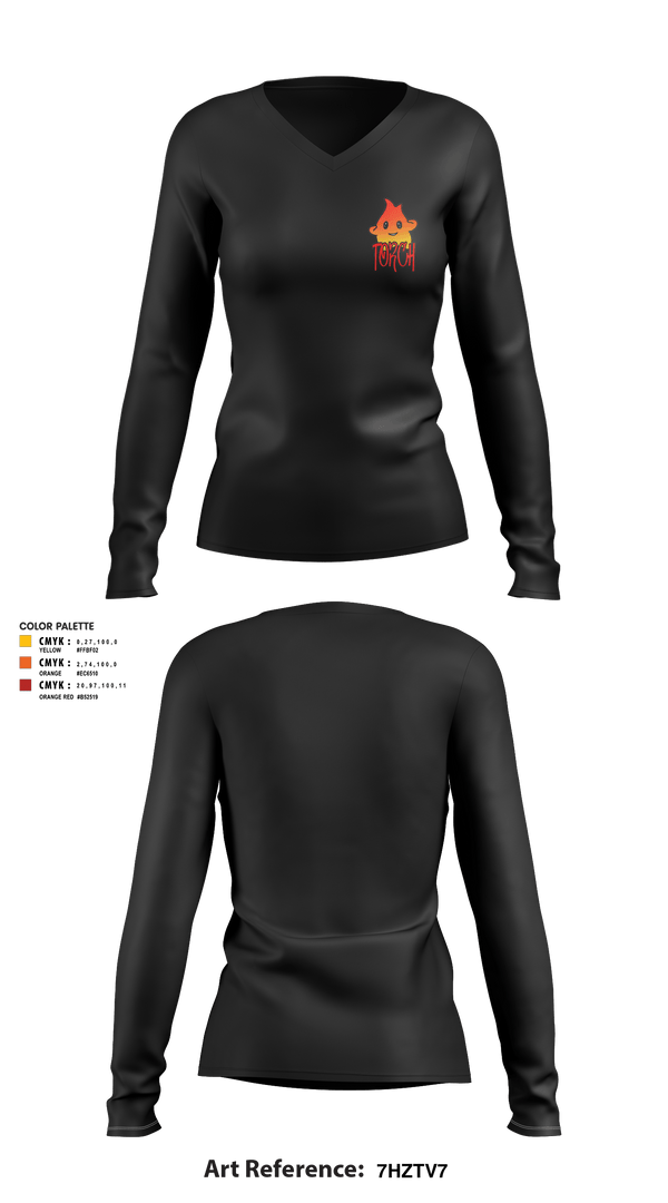 Women's Long Sleeve Vneck Shirt, Torch, Women's Basketball, Teamtime, Team time, sublimation, custom sports apparel, team uniforms, spirit wear, spiritwear, sports uniforms, custom shirts, team store, custom team store, fundraiser sports, apparel fundraiser