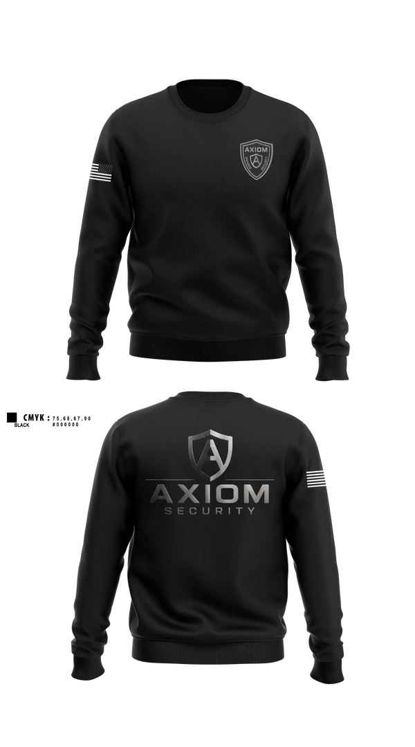 Crew Neck Sweatshirt, Axiom Security LLC, , Teamtime, Team time, sublimation, custom sports apparel, team uniforms, spirit wear, spiritwear, sports uniforms, custom shirts, team store, custom team store, fundraiser sports, apparel fundraiser