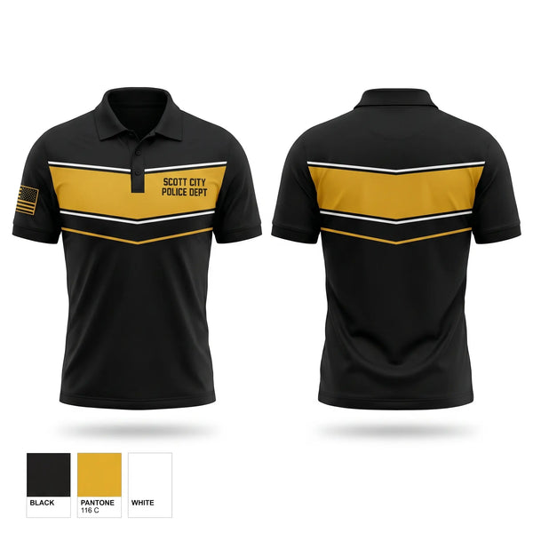 Short Sleeve Performance Polo, SCOTT CITY POLICE DEPT., Police, Teamtime, Team time, sublimation, custom sports apparel, team uniforms, spirit wear, spiritwear, sports uniforms, custom shirts, team store, custom team store, fundraiser sports, apparel fundraiser