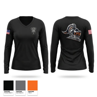 Womens Long Sleeve Vneck Shirt, Criminal Investigation Unit, Police, Teamtime, Team time, sublimation, custom sports apparel, team uniforms, spirit wear, spiritwear, sports uniforms, custom shirts, team store, custom team store, fundraiser sports, apparel fundraiser