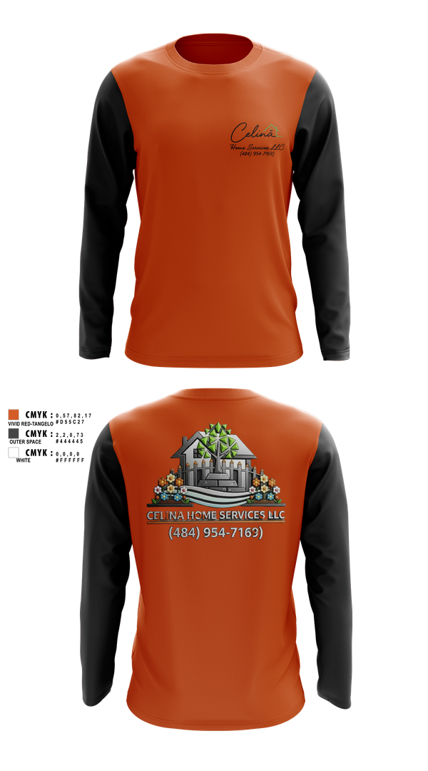 Long Sleeve Performance Shirt, Celina Home Services LLC, Men's Soccer, Teamtime, Team time, sublimation, custom sports apparel, team uniforms, spirit wear, spiritwear, sports uniforms, custom shirts, team store, custom team store, fundraiser sports, apparel fundraiser