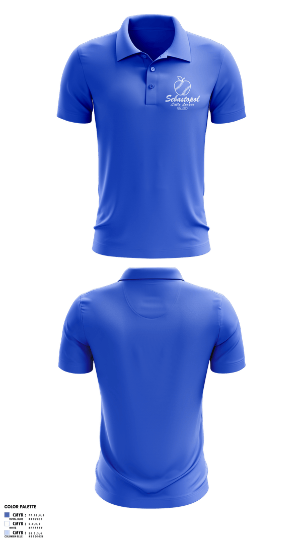 Short Sleeve Performance Polo, Sebastopol Little League, Baseball, Teamtime, Team time, sublimation, custom sports apparel, team uniforms, spirit wear, spiritwear, sports uniforms, custom shirts, team store, custom team store, fundraiser sports, apparel fundraiser